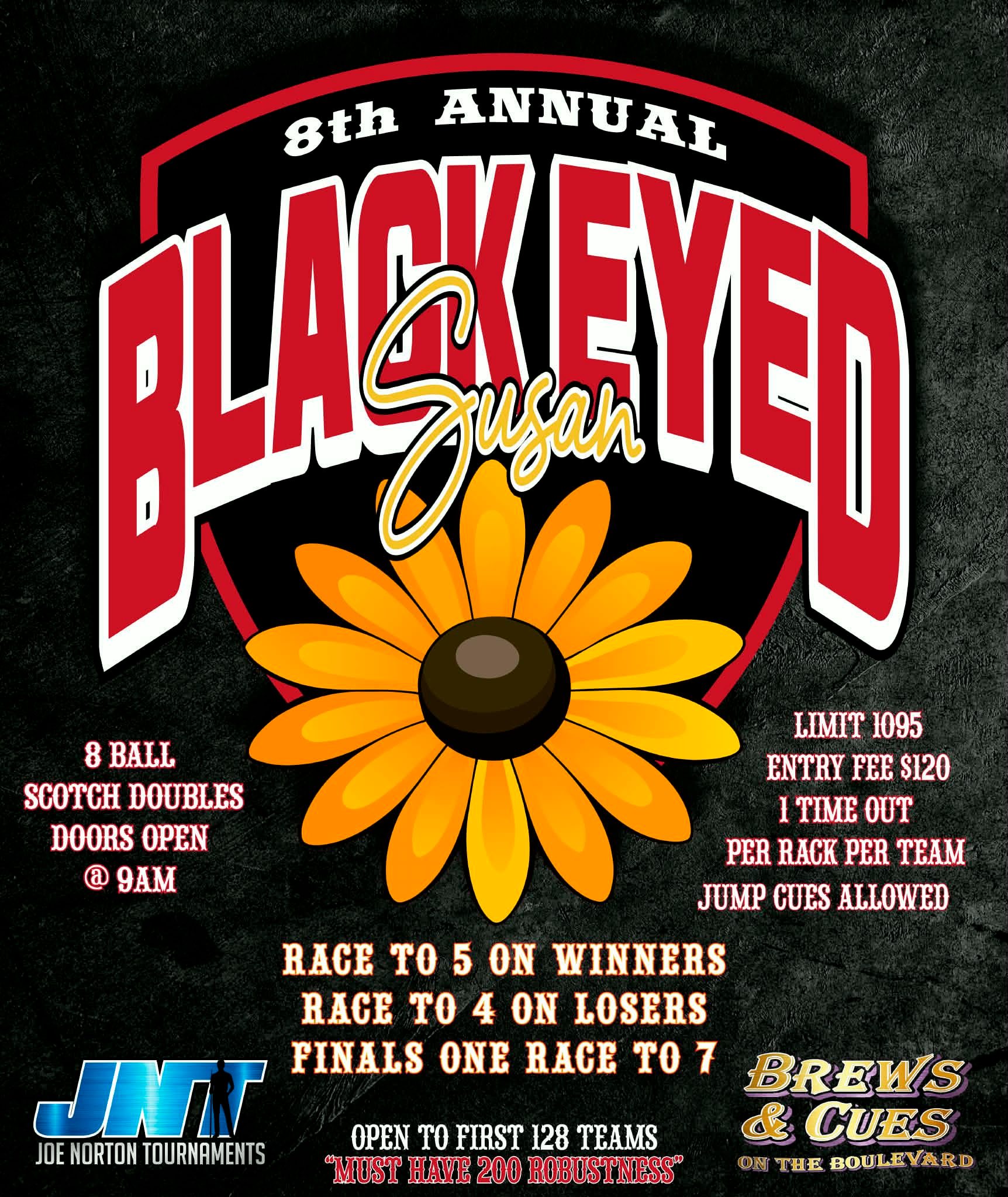 8TH ANNUAL BLACK EYED SUSAN 8 BALL DOUBLES LIMIT 1095